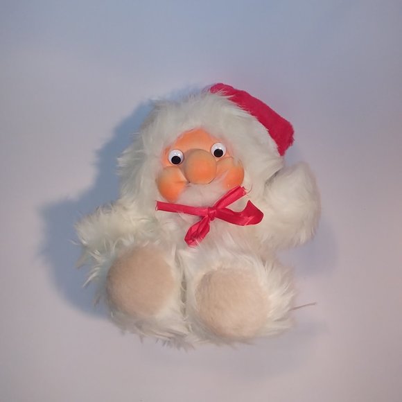 Vintage 1980s Plush Santakin Gnome Elf Christmas Holiday Santa Doll Rennoc 1984 - Picture 3 of 5